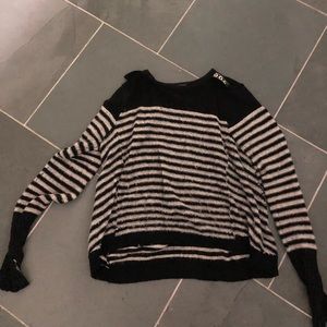 Black and white Free People Small Sweater